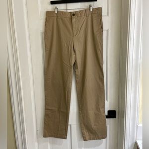 Bass Wilton Chino flat front pants khaki 34 x 34